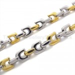 Gold Fashion Mens Titanium U-link Necklace 19546