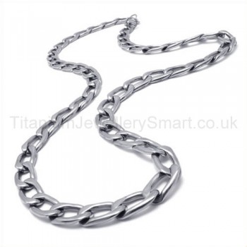 Oval Rings Link Titanium Necklace 19547