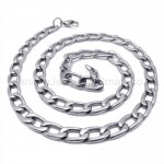 Oval Rings Link Titanium Necklace 19547