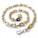 Gold U Link Titanium Necklace 19550