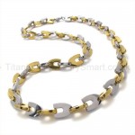 Gold U Link Titanium Necklace 19550