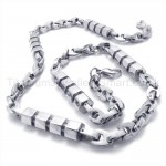 Hexagonal Cylinder Titanium Necklace 19719