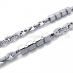 Hexagonal Cylinder Titanium Necklace 19719