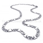 Womens Sheets Link Titanium Necklace 20019