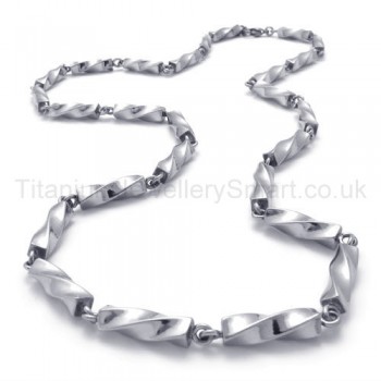 Twisty Cuboid Titanium Necklace 20079