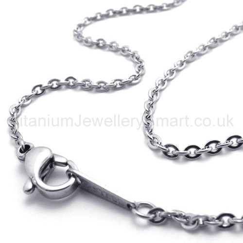 Womens Titanium With Ring Cross Pendant Necklace 20131