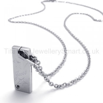 Womens Titanium Cute Patterns Pendant Necklace 20135