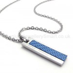 Womens Titanium Blue Pendant Necklace 20138