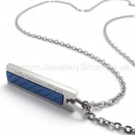 Womens Titanium Blue Pendant Necklace 20138