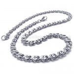 Silver Curb Titanium Necklace 20212