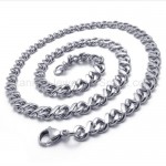 Silver Curb Titanium Necklace 20212