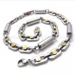 Cylinder Titanium Inlay Gold Part Necklace 20222