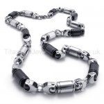 With Black Robot Hands Link Titanium Necklace 20280