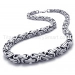 Two-layer Link Mens Titanium Necklace 20288