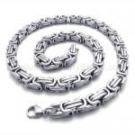 Two-layer Link Mens Titanium Necklace 20288