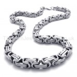 Two-layer Link Mens Titanium Necklace 20288