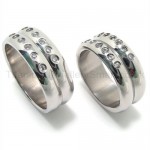 Two Loops Diamonds Titanium Ring 10942
