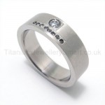 Diamonds Silvery Titanium Ring 10964