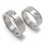 Diamonds Silvery Titanium Ring 10965