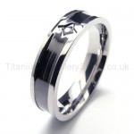 Diamond Titanium Ring 16224