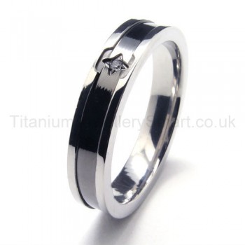 Diamond Titanium Ring 16225