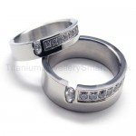 Diamonds Titanium Ring 16242
