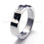 Diamond Titanium Ring 16273