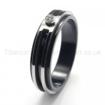 Diamonds Black Titanium Ring 16334