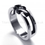 Diamond Titanium Ring 18435