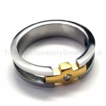 Diamond Titanium Ring 18436