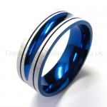 Blue Pure Titanium Ring 18443