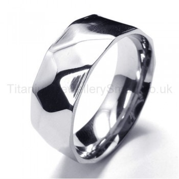 Silvery Titanium Ring 18444
