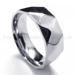 Silvery Titanium Ring 18444