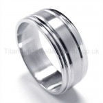 Silvery Pure Titanium Ring 19194