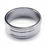 Silvery Pure Titanium Ring 19194