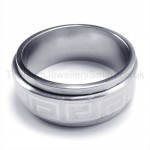 Rotatable Silvery Titanium Ring 19195