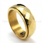 Golden Rotatable Titanium Ring 19222