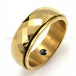 Golden Rotatable Titanium Ring 19222