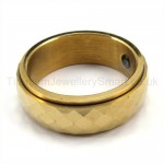 Golden Rotatable Titanium Ring 19222