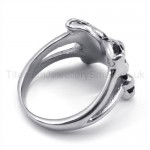 Classical Skulls Titanium Ring 19224