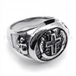 Classical Cross Titanium Ring 19225