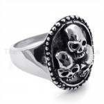 Classical Skulls Titanium Ring 19235