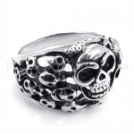 Classical Skulls Titanium Ring 19237