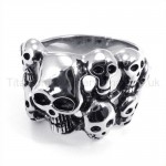 Classical Skulls Titanium Ring 19237