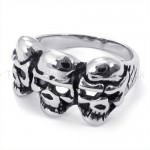 Classical Skulls Titanium Ring 19239