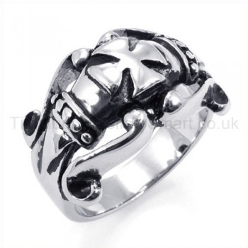 Classical Cross Titanium Ring 19249