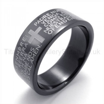 Cross Black Titanium Ring 19271