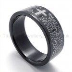 Cross Black Titanium Ring 19271