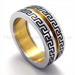 Golden Groove Titanium Ring 19273