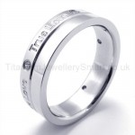Diamonds Silvery Titanium Ring 19275
